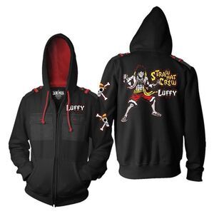 Manga Monkey Luffy Hoodie Sweatshirt Men’s Large Pullover Authentic Licensed